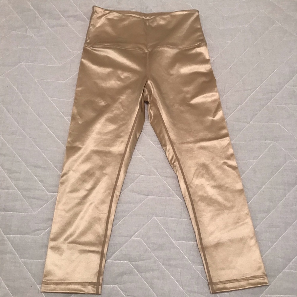 New Nordstrom Zella gold capri workout tights